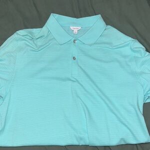 Calvin Klein Men's Aqua Polo Shirt